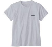 Patagonia - T-shirt en coton recyclé - W's P-6 Logo Responsibili-Tee White pour Femme en Coton - Taille XS - Noir Noir XS