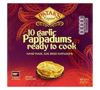 Patak Lire pour faire revenir l'ail Pappadums (10 par paquet - 100g) - Paquet de 2