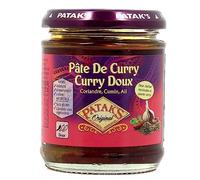PATAKS - Pâte Curry Doux, Mélange d'Épices Authentique pour Cuisine Asiatique, 165g - Lot De 4