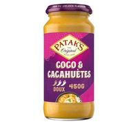 PATAK'S - Sauce Exotique Curry Coco et Cacahuètes, Saveur Crémeuse et Épicée (Pot 350g) - Le Lot De 3