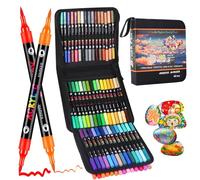 Patamiyar Feutre Acrylique 120 Couleurs 60 Pièces Marqueurs Peinture Acrylique pour Roche, Marqueur Peinture Acrylique Permanent Peintures Acryliques pour Pierres Bois Verre Toile Papier Céramique DIY