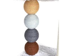 Patapalooza Arbre à Chat carré avec Perles colorées, Design Compact, idéal pour Jouer, se Reposer et Amuser Les Animaux.