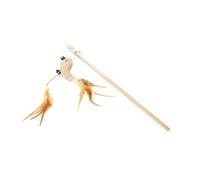 Patapalooza Baguette Teaser en Herbe à Chat avec Plumes et Corde ; idéale pour stimuler Le Jeu et l'activité féline.