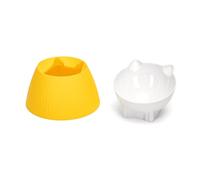 Patapalooza Bol surélevé pour Chat : Design antidérapant, Hauteur réglable, matériau résistant ; favorise Une Meilleure Posture et facilite l'alimentation.