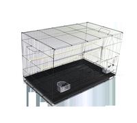 Patapalooza Cage à Oiseaux Noire avec Couvercle carré, Design Compact, accès et Ventilation faciles ; idéale pour Les Petits Oiseaux, Les élevages ou Les expositions.