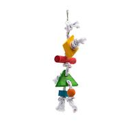 Patapalooza Nœuds de Corde en Coton avec Blocs colorés, Parfaits pour Le Divertissement et l'exercice des Oiseaux.