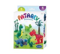 Sentosphère - Patarev - Blister de 5 Pots - Dinosaures - Pâte à Modeler - pour créations artistiques - Décoration - pour Enfants dès 6 Ans - Assemblé en France - 8706