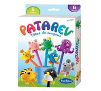 Sentosphère Pâte à modeler Patarev Blister - 5 pots de couleur, 8 têtes de crayon - Dès 6 ans