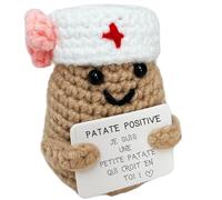 Patate Infirmiere© | Accessoire Trousse de Secours | Kit Pharmacie | Docteur Crochet Positif | Soin Sante Mentale | Idee Surprise Medecin Clinique Hopital | Cadeau Urgence | Soutien Maladie & Bobos