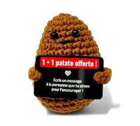 Patate Laine Positive Personnalisable - Une patate Je Crois en toi Offerte dans Chaque Commande - Patate au Crochet gravée en France - Cadeau de Noel Incroyable