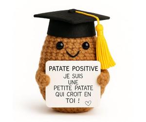 Patate Studieuse© | Idee Motivation Etudiant | Cadeau Original Eleve | Focus Ecole Bac Examen | Fete Diplome Etude | Enfant Fille Garcon Ado | Deco Chambre Bureau Classe KOT | Coach Prof Motivation