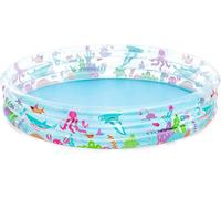 Pataugeoire Gonflable pour Enfants Trois Anneaux Deep Dive 183 cm x 183 cm x 33 cm Multicolore