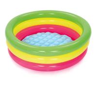 Pataugeoire gonflable - ZUUKO - Arc en ciel - 3 boudins - 70x24 cm - Vinyle résistant - Sécurité enfant - Multicolore