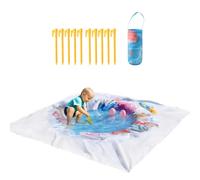 Pataugeoire Plage Bébé, Piscine Etanche Plage, Couverture Anti Sable 2-en-1 pour Camping, Piscine, Jardin, Extérieur, Pique-Nique, Famille, Vacances