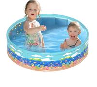 Pataugeoire pour,Pataugeoire PVC Sans Gonflage Pliable - Baignoire Économiseuse d'Espace Design Portable pour Bébé Garçon Fille