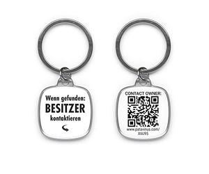 Patavinus Chercheur de clés avec code QR et application gratuite - Pendentif sans batterie pour protéger les objets de valeur dans le monde entier - Trouvez rapidement et contact anonyme (contactez