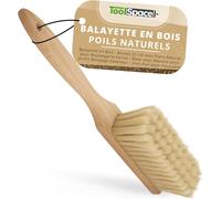 PATB-Balayette en Bois - Brosse 32 cm avec Fibre Naturel pour Boulangerie Farine - Balai avec Manche pour Jardin Balayage Extérieur - avec Poil pour Poussière Nettoyage Cuisine Maison Sol