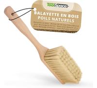 PATB-Balayette en Bois - Brosse 34 cm avec Fibre Naturel pour Boulangerie Farine - Balai avec Manche pour Jardin Balayage Extérieur - avec Poil pour Poussière Nettoyage Cuisine Maison Sol
