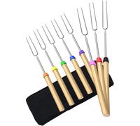 PATB-Brochettes pour Barbecue INOX, Accessoire Barbecue, Pique a Brochette, Pic a Brochette, Ustensile Barbecue, Barbecook Kebab (8, Couleur)