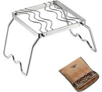 PATB-Campingmoon Mini barbecue pliable en acier inoxydable 304 avec sac de transport pour pieds