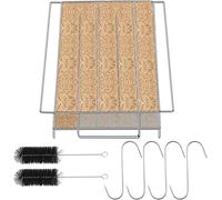 PATB-Fumoir a Froid Fumoir Viande et Poisson en Acier Inoxydable avec Poignées Barbecues et Fumoirs Pour Aliments Fumés avec Saveur Particulière avec Brosse de Nettoyage et Crochet de Fumage