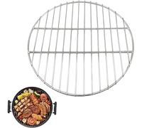 PATB-Grille de Barbecue, Acier Inoxydable Grille Barbecue Ronde, Diamètre 30 cm Grille Ronde Barbecue, Robuste Grille Ronde INOX Barbecue, Argent, pour Le Camping, Pique-Niques, Grils de Jardin