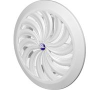 PATB-Grille de ventilation ronde en plastique blanc avec fermeture à insectes 88 - Diamètre : 100, 110, 120, 125, 150 mm