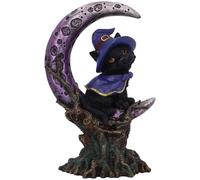 Patb-Grimalkin U5436t1 Figurine De Chat Noir Et Croissant De Lune 18,5 Cm