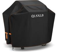 PATB-Housse Barbecue Exterieur, Bache Barbecue Résistante de 420D Oxford 147 x 61 x 122 CM, Housse Protection Plancha Gaz Anti-l'eau/Anti-Vent/Anti-UV/Anti-l'Humidité/Antipoussière Noir