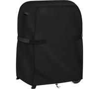 PATB-Housse Barbecue Exterieur Imperméable Housse de Protection Barbecue, Grill avec Sangles Réglables, Résistant au Vent, Anti-UV Tissu Oxford 420D Bache Plancha Exterieur (76x66x109cm) - Noir