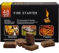 PATB-Lot de 35 cubes d'allumage, allume-cheminée, allume-barbecue, allume-charbon, rouleaux d'allume-feu, accessoires de barbecue pour barbecue, cheminée et four, saucisses, pinces réversibles