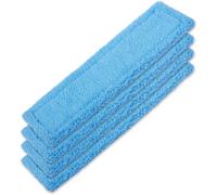 PATB-Lot de 4 housses de balai d'intérieur en microfibre pour Karcher WV 2 Premium (Plus), WV 5 Premium (Plus) Extérieur Bleu