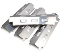 PATB-Lot de 4 plaques chauffantes de rechange de 37 cm pour Enders, Barbecook, Uniflame, Charbroil, Outback et autres modèles, couvercle de brûleur en porcelaine et acier