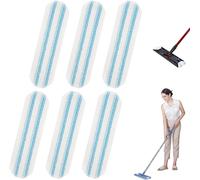 PATB-Lot de 6 serpillères de rechange en microfibre pour balai H2Pro - Compatible avec Vileda H2Pro et O-Cedar, en microfibre lavable et réutilisable - Convient pour différents matériaux de sol
