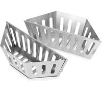 PATB-Onlyfire Paniers à Charbon en Acier Inoxydable, Char-Basket pour Weber Barbecue à Charbon Kettle 57/67cm, Panier Charbon pour Chaleur Directe et Indirecte, Charcoal Briquet Holders, Paquet de 2