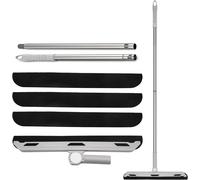 PATB-Raclette de Sol et Vitres, 38 cm en Silicone Souple, Télescopique avec Lame de Rechange, Balai Raclette Sol Exterieur Terrasse, Douche Sol (Gris)