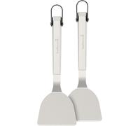 PATB-Set de 2 spatules à plancha Premium, ustensiles plancha pour Barbecue plancha, Acier Inoxydable, 33cm