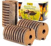 PATB-SMART & GREEN - Allume-Feu Naturel Ecologique au Marc de Café - Allumage Facile Sans Odeur Toxique ni Petrole - Cheminée - Barbecue - Poêle à Bois - Brasero - Concours Lépine (120 Feux)