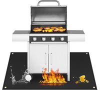 PATB-Tapis ignifuge pour barbecue à gaz - Protection du sol pour terrasse - Tapis de barbecue facile à nettoyer - Pour barbecue à gaz Weber - 60 x 105 cm