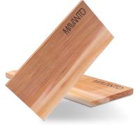 PATB-® XXL Planche cèdre Barbecue - Planche à Fumer en cèdre Canadien - Extra ÉPAISSE 30x14x1,5cm Durable et réutilisable (Lot de 2)