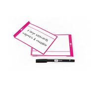 PATboard Tableau Scrum et Tableau Kanban TASKcards Magnétique - 8 Cartes de Tâche - L (Grande) - Magenta