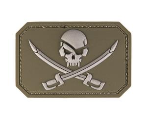 Patch 3D Pirate Skull Mil-Tec - Olive