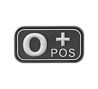 Patch 3D PVC Groupe Sanguin O + Positif Noir 101 Incorporated