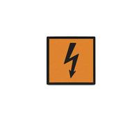 Patch 42589 Panneau d'avertissement carré haute tension 4 x 4 cm