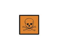 Patch 42754 40 x 40 mm Symbole de danger de mort Crâne os Empoisonnement