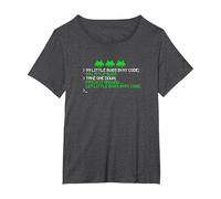 Patch 99 Little Bugs in My Code 99 Little Bugs Take One Down T-Shirt, Femme Grandes Tailles, Chiné Foncé, 4X
