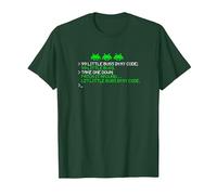 Patch 99 Little Bugs in My Code 99 Little Bugs Take One Down T-Shirt, Homme, Vert Forêt, S