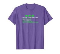 Patch 99 Little Bugs in My Code 99 Little Bugs Take One Down T-Shirt, Homme, Violet Chiné, 3XL