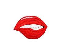 Patch à lèvres sexy brodé à coudre ou à repasser pour vêtements, etc. 7,5 x 5,5 cm