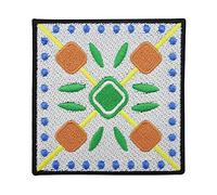 Patch à repasser à motif blanc - Ornement en céramique espagnole - Patch à repasser - 7 x 7 cm - Patch à repasser - Blanc Finally Home